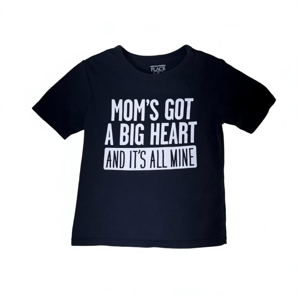 The Children's Place Kids Black “ Mom’s Got a Big Heart & It’s All Mine” T-Shirt
